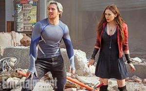 Aaron Taylor-Johnson et Elizabeth Olsen. Les jumeaux Vif-Argent et la Sorcière rouge. Contre ou du côté des Avengers ? Mystère !