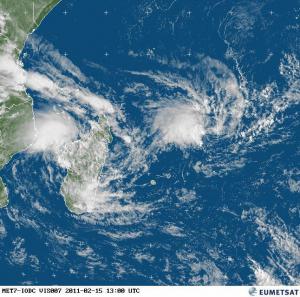 Deux systèmes dépressionnaires dans l'Océan Indien