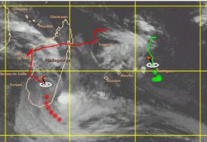 Pertrubation tropicale à l'Est-Nord-Est de la Réunion