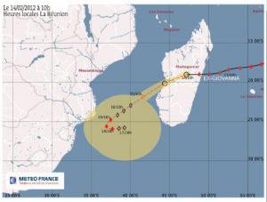 Ex-Giovanna à 870 Km de la Réunion