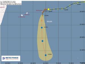 La tempête tropicale modérée Hilwa à 810 Km à 04h00 ce matin