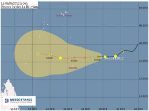 Une tempête tropicale modérée à 1340 Km des côtes réunionnaises