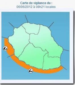 Vigilance forte houle sur les Sud et Ouest de la Réunion