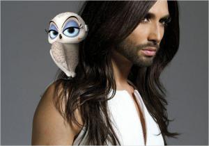 Conchita Wurst et ''Les Pingouins de Madagascar'' Conchita Wurst et ''Les Pingouins de Madagascar''